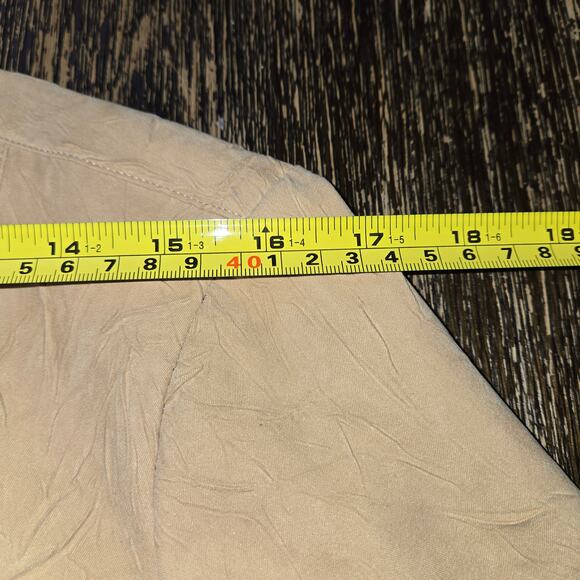 Coldwater Creek PXL Women's Tan Textured Full Zip Roll Tab Sleeves Jacket - Picture 9 of 10